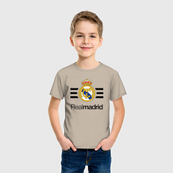 Футболка хлопковая детская Real Madrid Lines, цвет: миндальный — фото 2