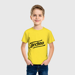 Футболка хлопковая детская Techno, цвет: желтый — фото 2