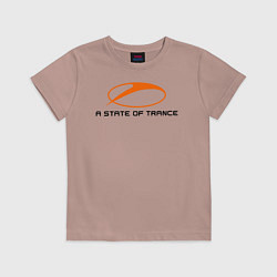 Футболка хлопковая детская A State of Trance, цвет: пыльно-розовый