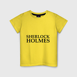 Футболка хлопковая детская Sherlock Holmes, цвет: желтый