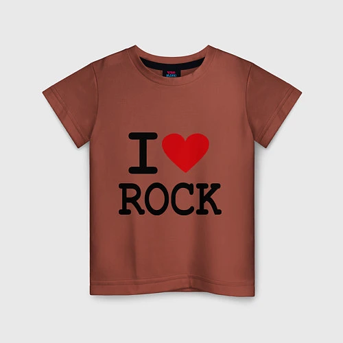 Детская футболка I love Rock / Кирпичный – фото 1
