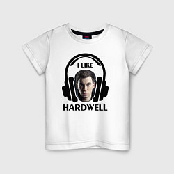 Футболка хлопковая детская I like Hardwell, цвет: белый