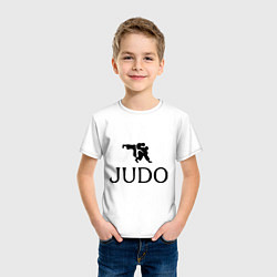 Футболка хлопковая детская Judo, цвет: белый — фото 2