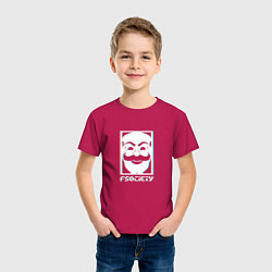Футболка хлопковая детская F society, цвет: маджента — фото 2