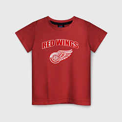 Футболка хлопковая детская Detroit Red Wings, цвет: красный