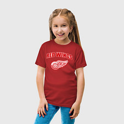 Футболка хлопковая детская Detroit Red Wings, цвет: красный — фото 2