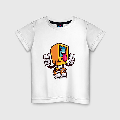 Детская футболка Весёлый компик / Белый – фото 1