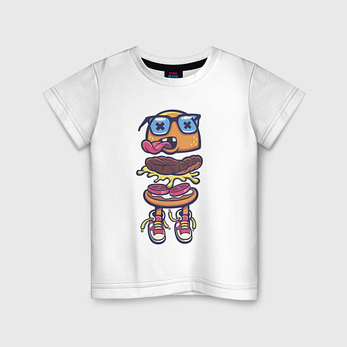 Детская футболка Гамбургер / Белый – фото 1
