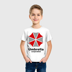 Футболка хлопковая детская Umbrella corporation, цвет: белый — фото 2