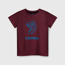 Футболка хлопковая детская Crimea, цвет: меланж-бордовый