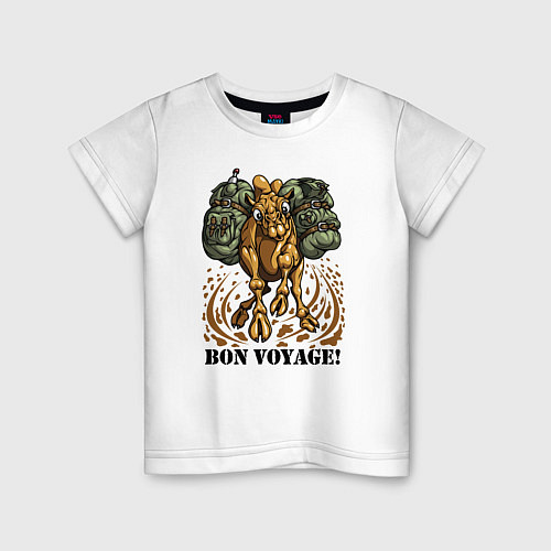 Детская футболка Camel: Bon Voyage / Белый – фото 1