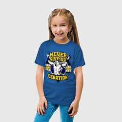 Футболка хлопковая детская Never Give Up: Cenation, цвет: синий — фото 2