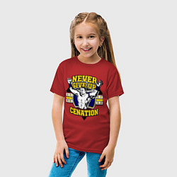 Футболка хлопковая детская Never Give Up: Cenation, цвет: красный — фото 2