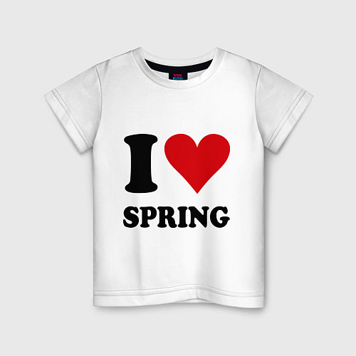 Детская футболка I love spring - Я люблю весну / Белый – фото 1