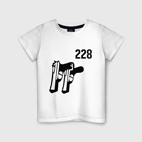 Детская футболка 228 / Белый – фото 1