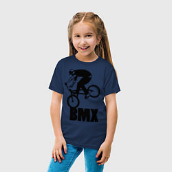 Футболка хлопковая детская BMX 3, цвет: тёмно-синий — фото 2