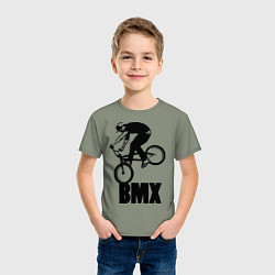 Футболка хлопковая детская BMX 3, цвет: авокадо — фото 2