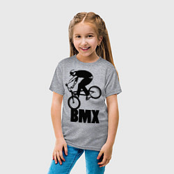 Футболка хлопковая детская BMX 3, цвет: меланж — фото 2