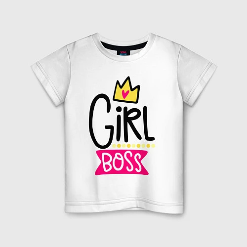 Детская футболка Girl Boss / Белый – фото 1