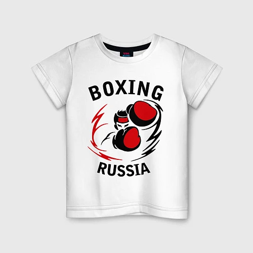 Детская футболка Boxing Russia Forever / Белый – фото 1