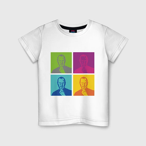 Детская футболка Steve Jobs: Pop Art / Белый – фото 1