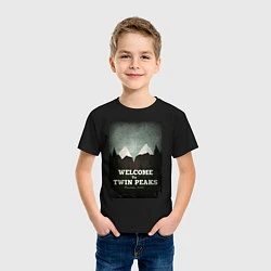 Футболка хлопковая детская Welcome to Twin Peaks, цвет: черный — фото 2