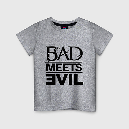Детская футболка Bad Meets Evil / Меланж – фото 1