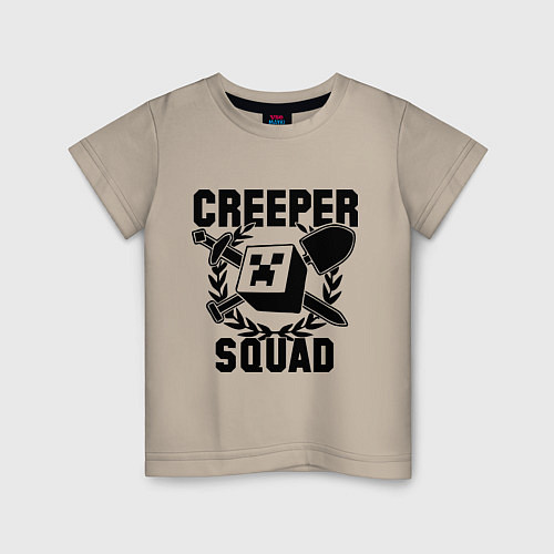 Детская футболка Creeper Squad / Миндальный – фото 1