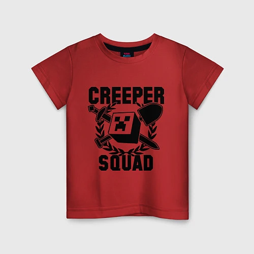 Детская футболка Creeper Squad / Красный – фото 1