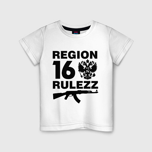 Детская футболка Region 16 Rulezz / Белый – фото 1