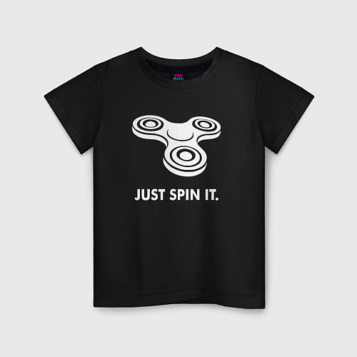 Детская футболка Just spin it / Черный – фото 1
