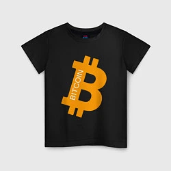 Футболка хлопковая детская Bitcoin Boss, цвет: черный