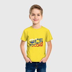 Футболка хлопковая детская ФСБ России, цвет: желтый — фото 2