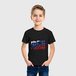 Футболка хлопковая детская ФСБ России, цвет: черный — фото 2