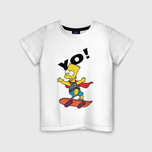 Детская футболка Yo Bart / Белый – фото 1