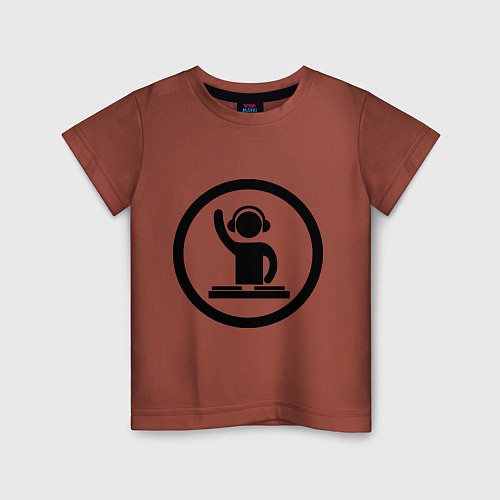Детская футболка Dj за пультом / Кирпичный – фото 1