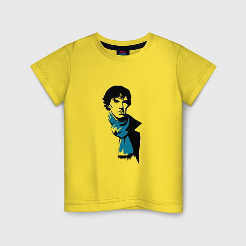 Детская футболка Шерлок Холмс / Желтый – фото 1
