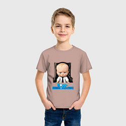 Футболка хлопковая детская Boss Baby, цвет: пыльно-розовый — фото 2