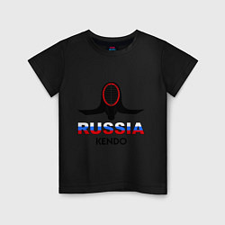 Футболка хлопковая детская Kendo Russia, цвет: черный