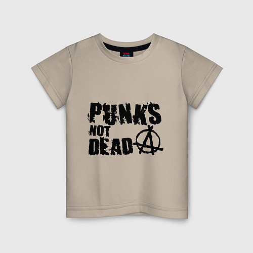 Детская футболка Punks not dead / Миндальный – фото 1
