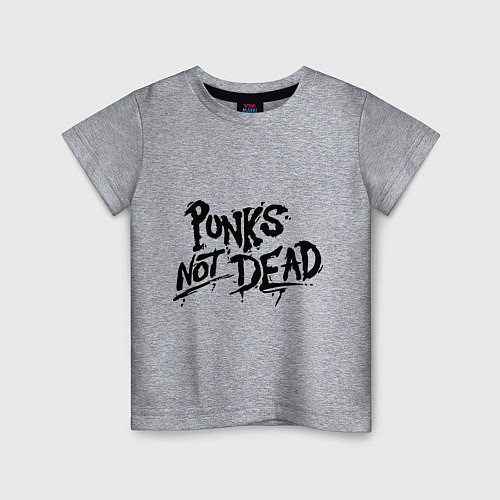 Детская футболка Punks not dead / Меланж – фото 1