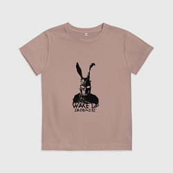 Футболка хлопковая детская Wake Up 28:06:42:12, цвет: пыльно-розовый