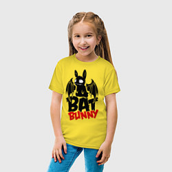 Футболка хлопковая детская Bat bunny, цвет: желтый — фото 2
