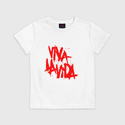 Футболка хлопковая детская Viva La Vida, цвет: белый
