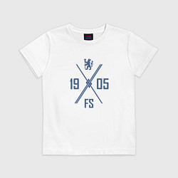 Футболка хлопковая детская Chelsea - 1905 FS, цвет: белый