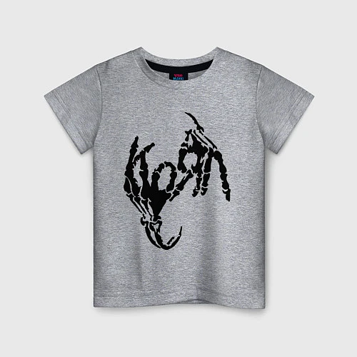 Детская футболка Korn bones / Меланж – фото 1
