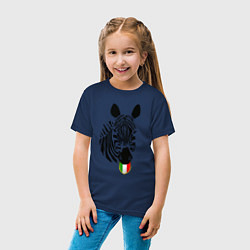 Футболка хлопковая детская Juventus Zebra, цвет: тёмно-синий — фото 2
