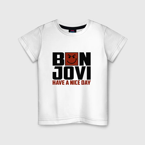 Детская футболка Bon Jovi: Nice day / Белый – фото 1