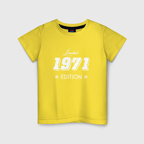 Детская футболка Limited Edition 1971 / Желтый – фото 1