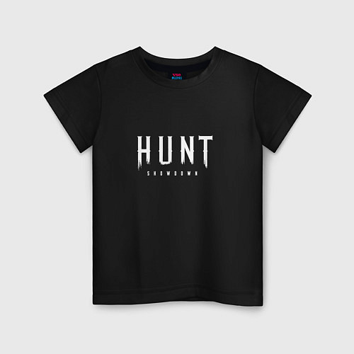 Детская футболка Hunt: Showdown White Logo / Черный – фото 1